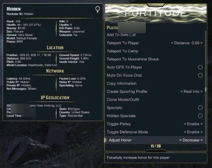 FORTITUDE  LIFETIME - LIMITED ACESS